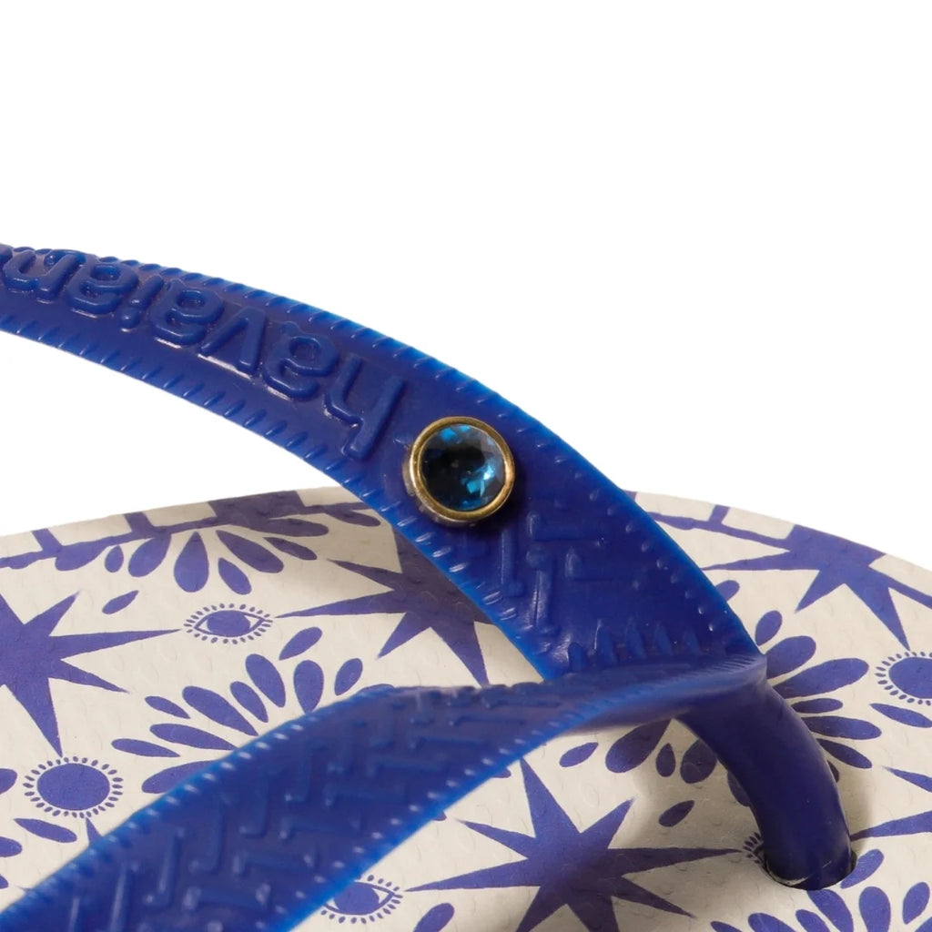 Acessórios Chinelos - Pin Ponto de Luz Safira Azul