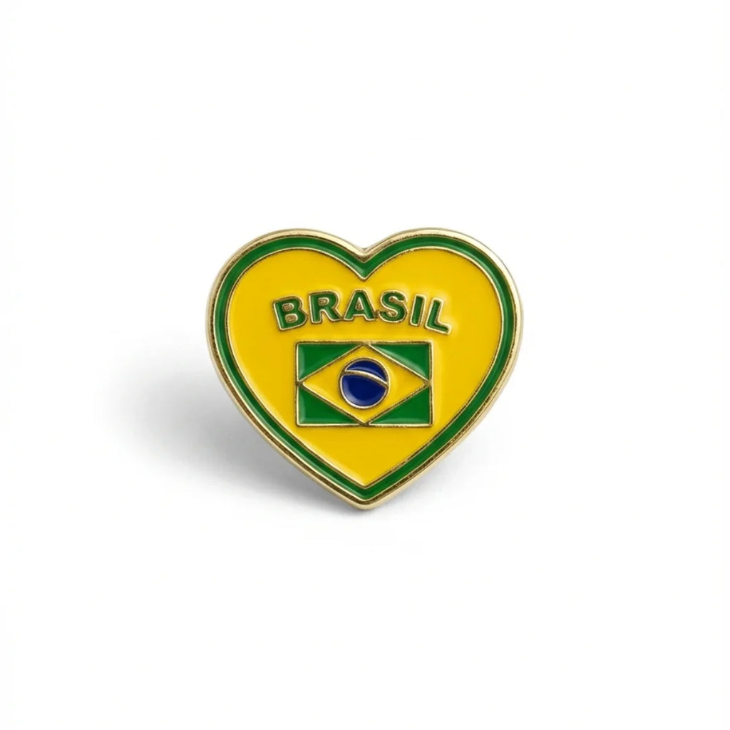 Acessórios Chinelos - Pin Coração do Brasil