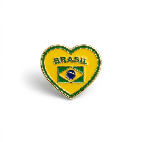 Acessórios Chinelos - Pin Coração do Brasil