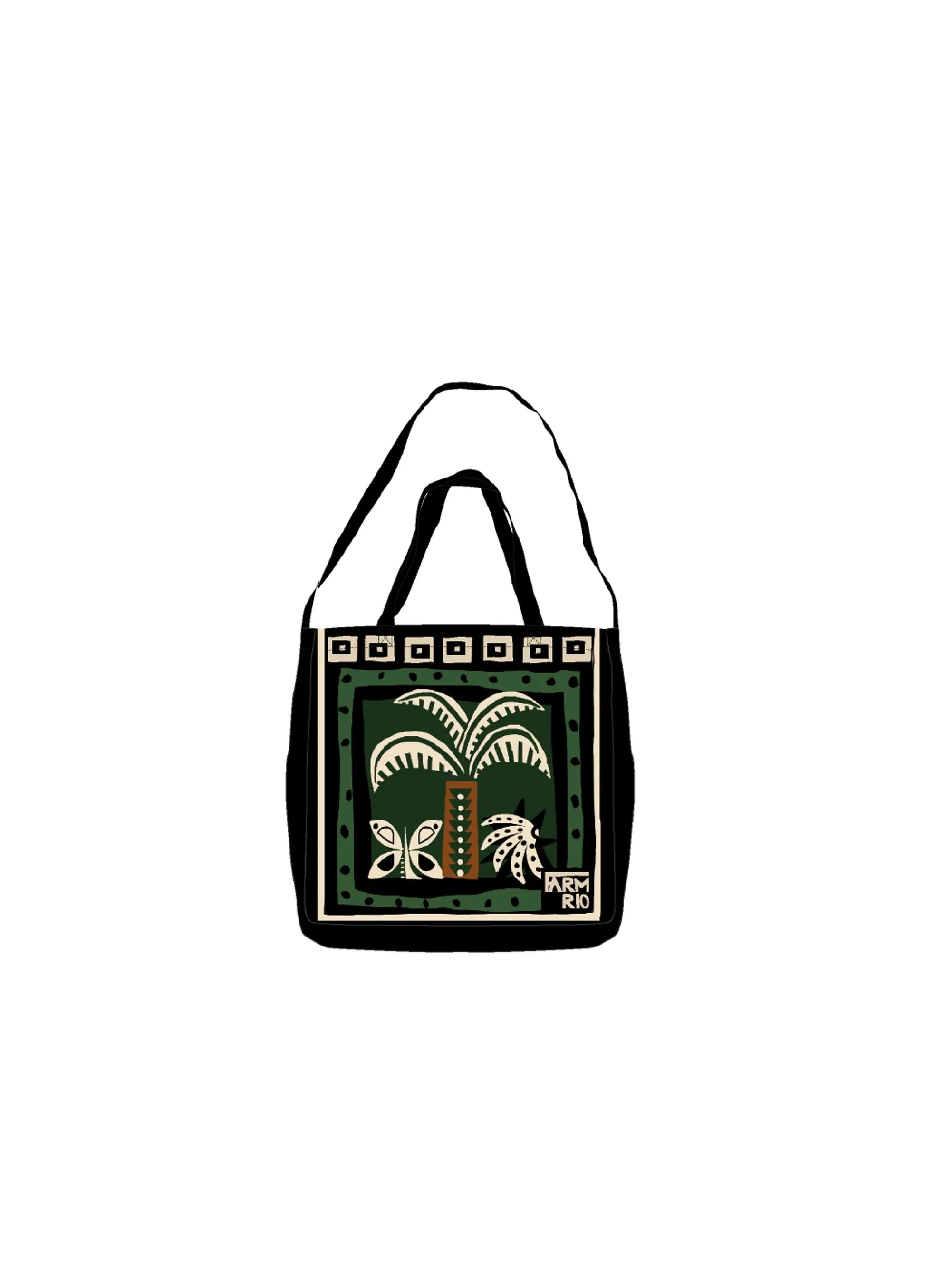Farm Rio Bolsinha Ecobag Chaveiro Gráfico Tropical
