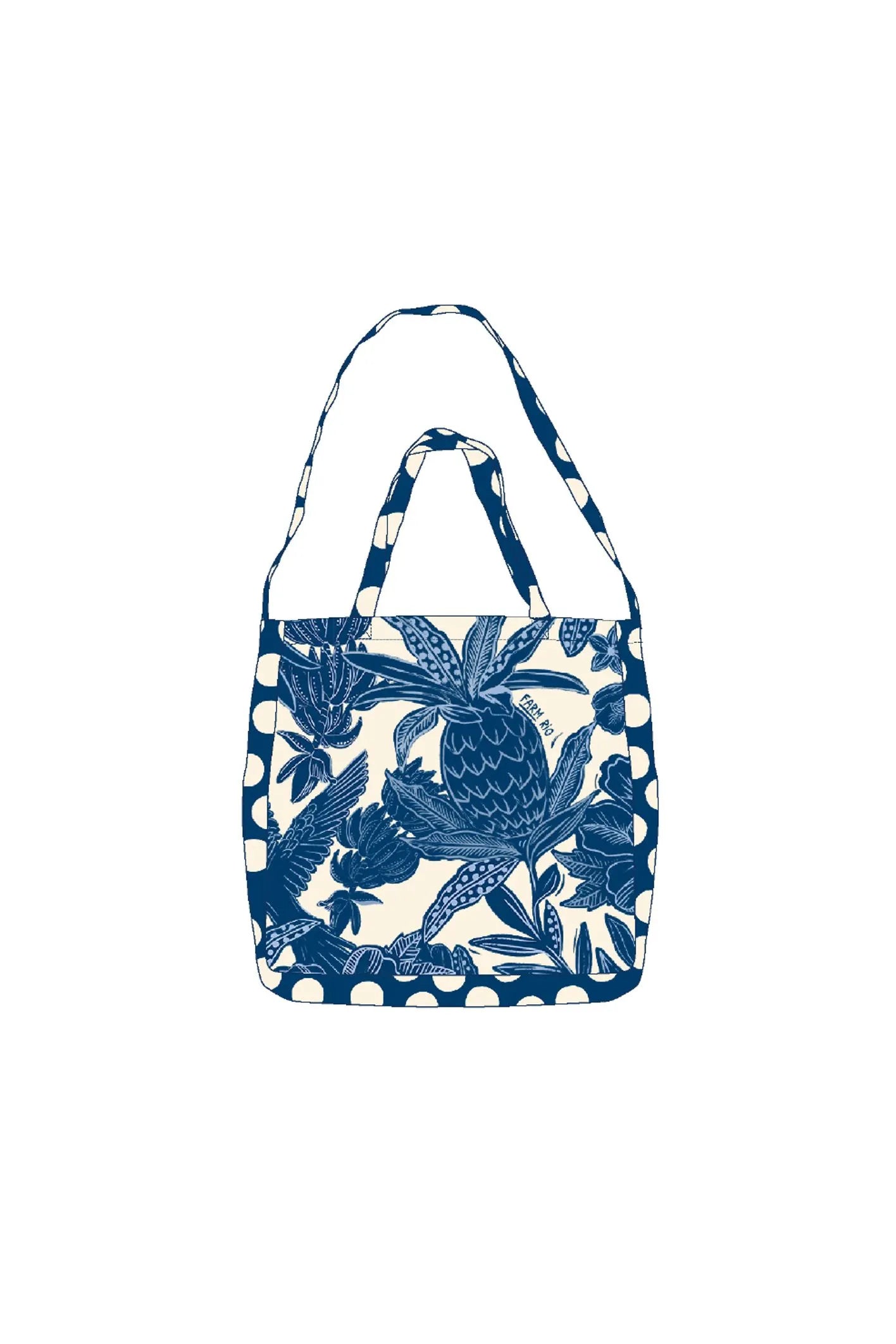 Farm Rio Bolsinha Ecobag Chaveiro Xilo Tropical