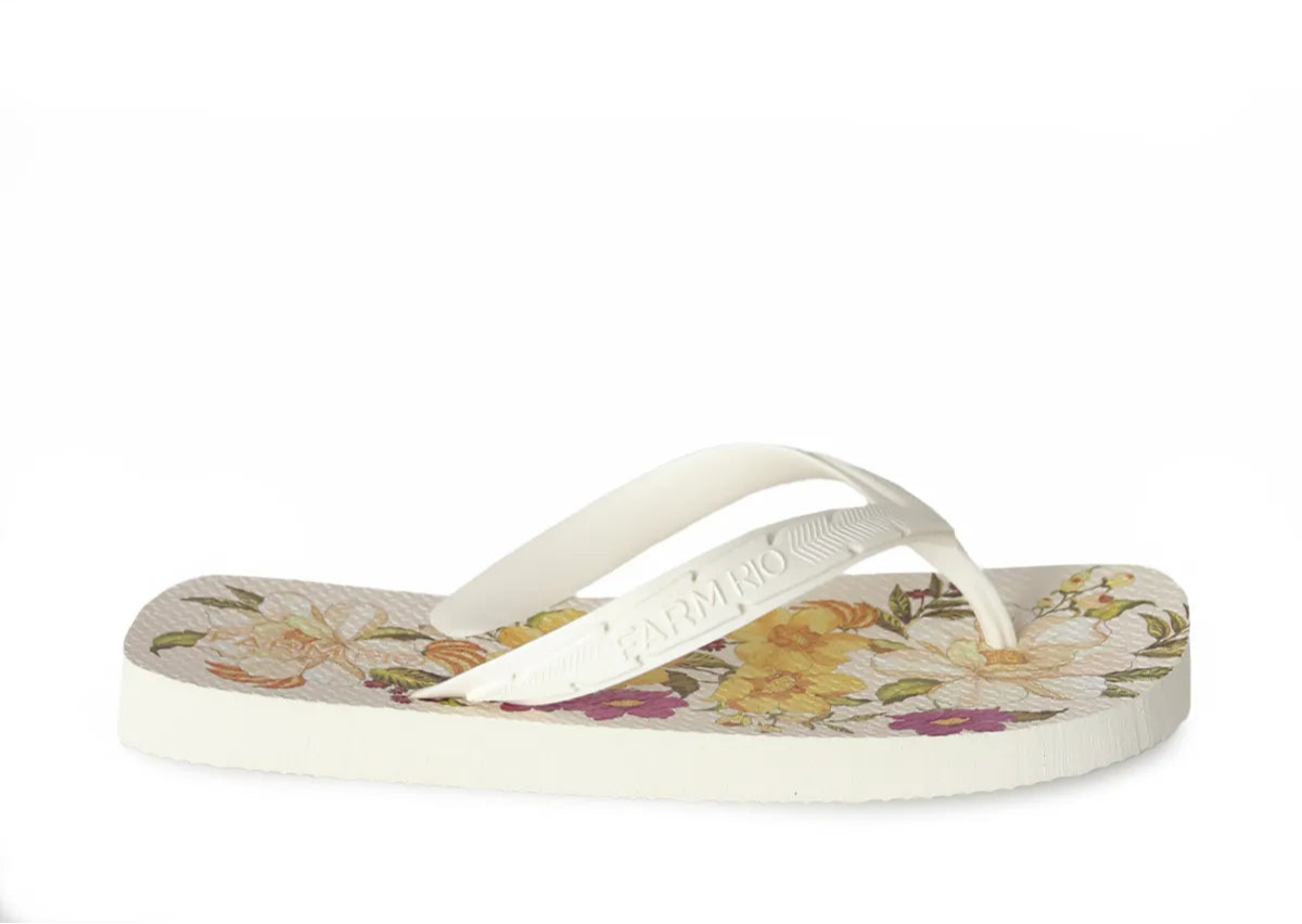 Farm Rio Chinelo Rasteiro Off White