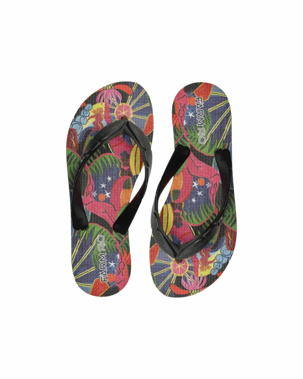 Farm Rio Chinelo Rainbow - Preto Logo